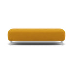 Phoebe Footstool - Medium Bench Stool Grade B Sterling Home 25 Plush Velvet Turmeric Chrome