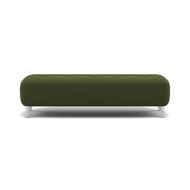 Phoebe Footstool - Medium Bench Stool Grade B Sterling Home 25 Plush Velvet Vine Chrome