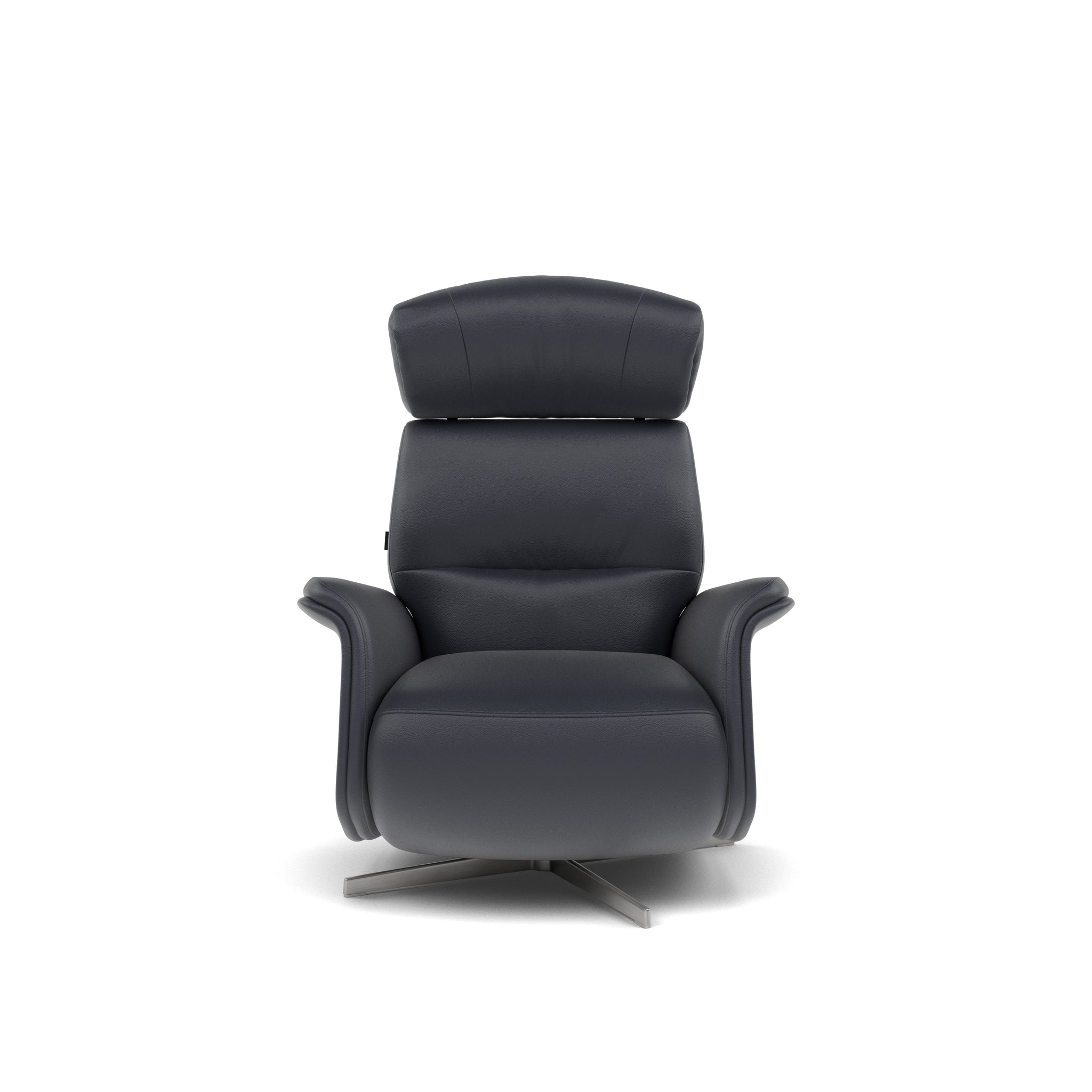 Nicoletti Happiness Recliner Armchair - Power Chair with Metal Base CB Armchairs Sterling Home 3 Macao Blu-S 81