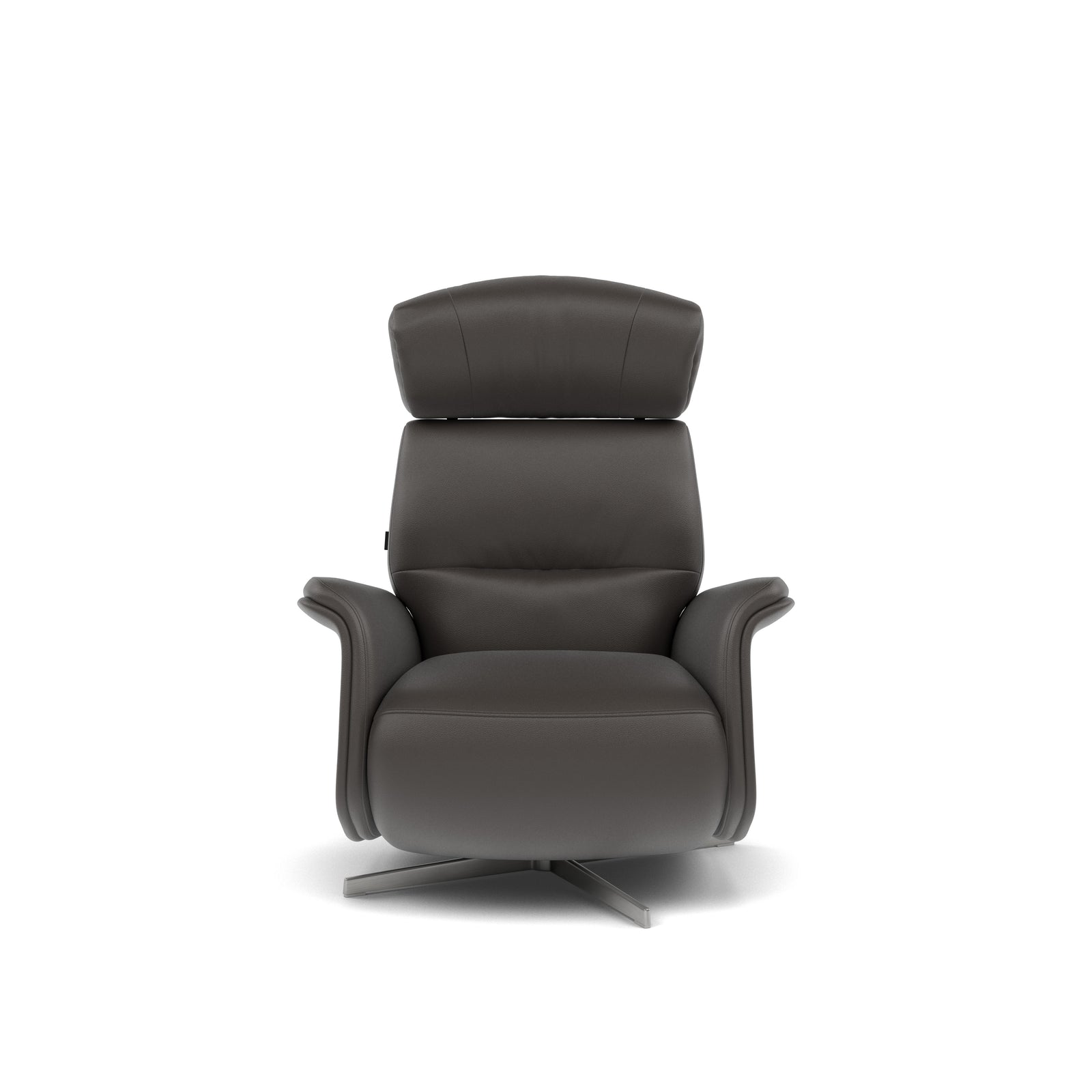 Nicoletti Happiness Recliner Armchair - Power Chair with Metal Base CB Armchairs Sterling Home 4 Macao Grigio Scuro 327