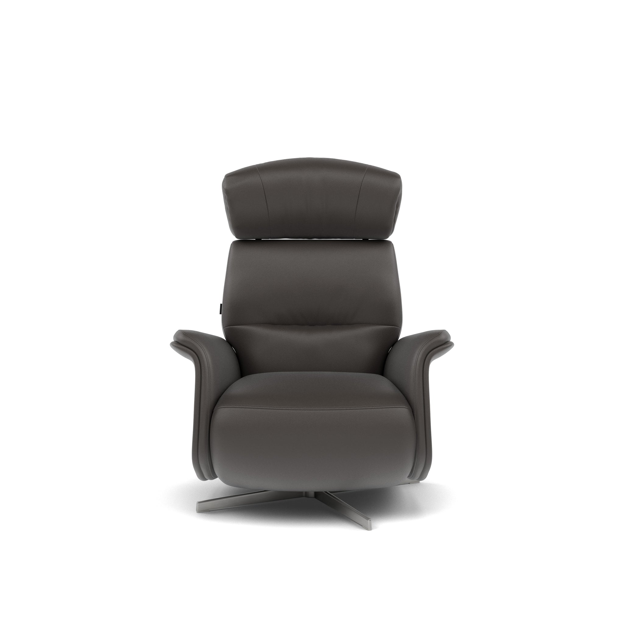 Nicoletti Happiness Recliner Armchair - Power Chair with Metal Base CB Armchairs Sterling Home 4 Macao Grigio Scuro 327