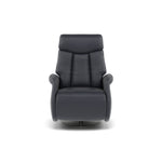 Nicoletti Break Recliner Armchair - Power Chair with Round Metal Base CB Armchairs Sterling Home 3 Macao Blu-S 81