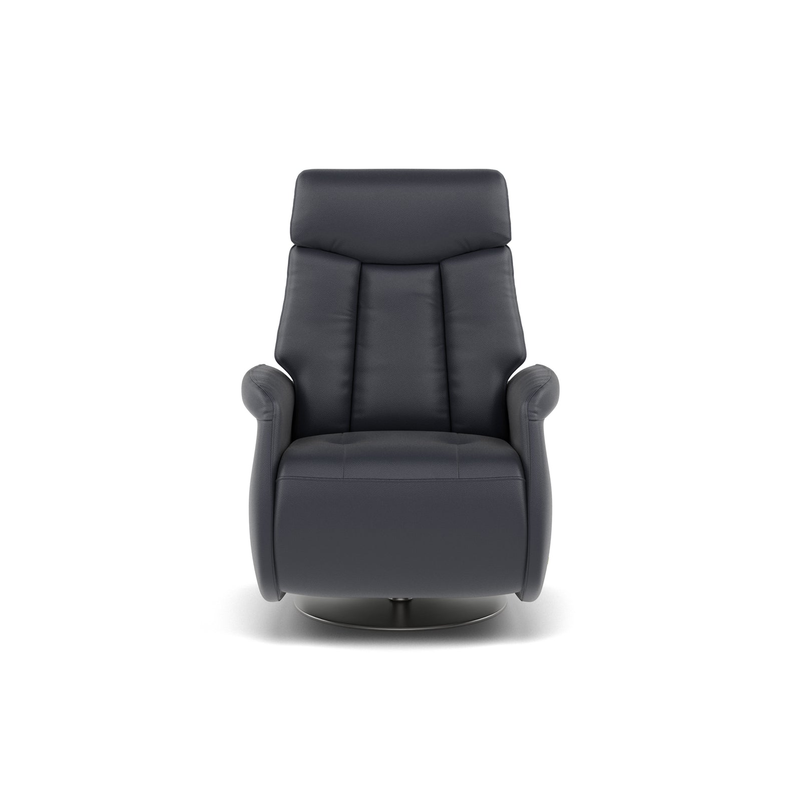 Nicoletti Break Recliner Armchair - Power Chair with Round Metal Base CB Armchairs Sterling Home 3 Macao Blu-S 81