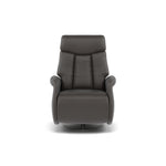 Nicoletti Break Recliner Armchair - Power Chair with Round Metal Base CB Armchairs Sterling Home 4 Macao Grigio Scuro 327