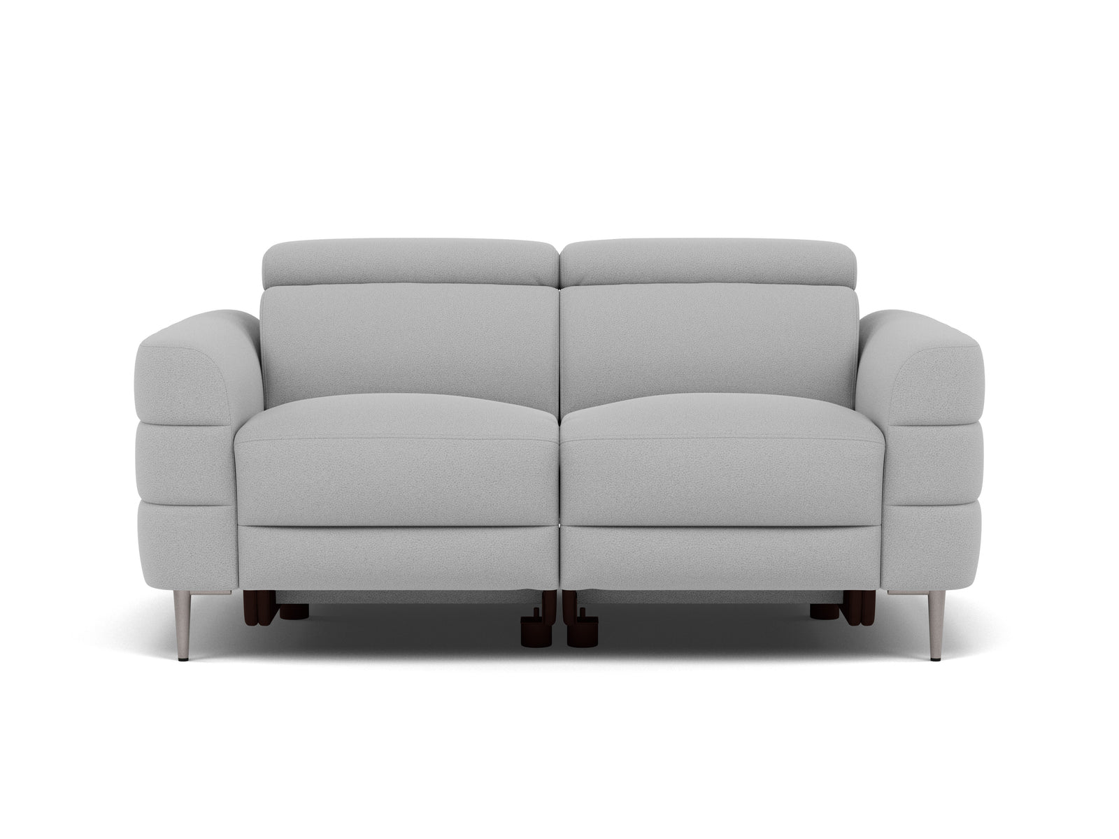 Hoy 2 Seater Sofa - 2 Str Static W/Manual Headrest Fabric Sterling Home 6 CU9102-5-UK Oxford Silver