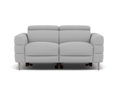 Hoy 2 Seater Sofa - 2 Str Static W/Manual Headrest Fabric Sterling Home 6 CU9102-5-UK Oxford Silver
