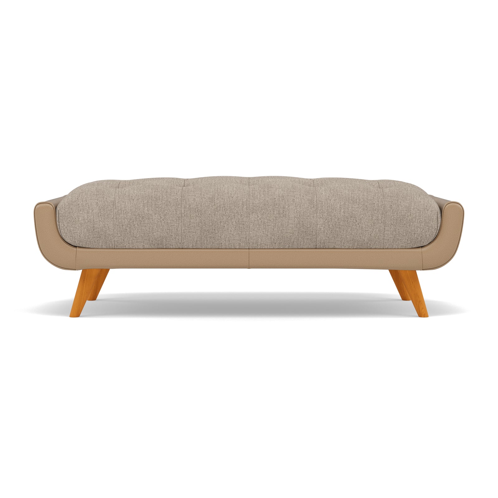 Siena Footstool - Large Footstool F8 + Cat 60 Sterling Home 1 Darwin Mink 50366+Cat 60/06