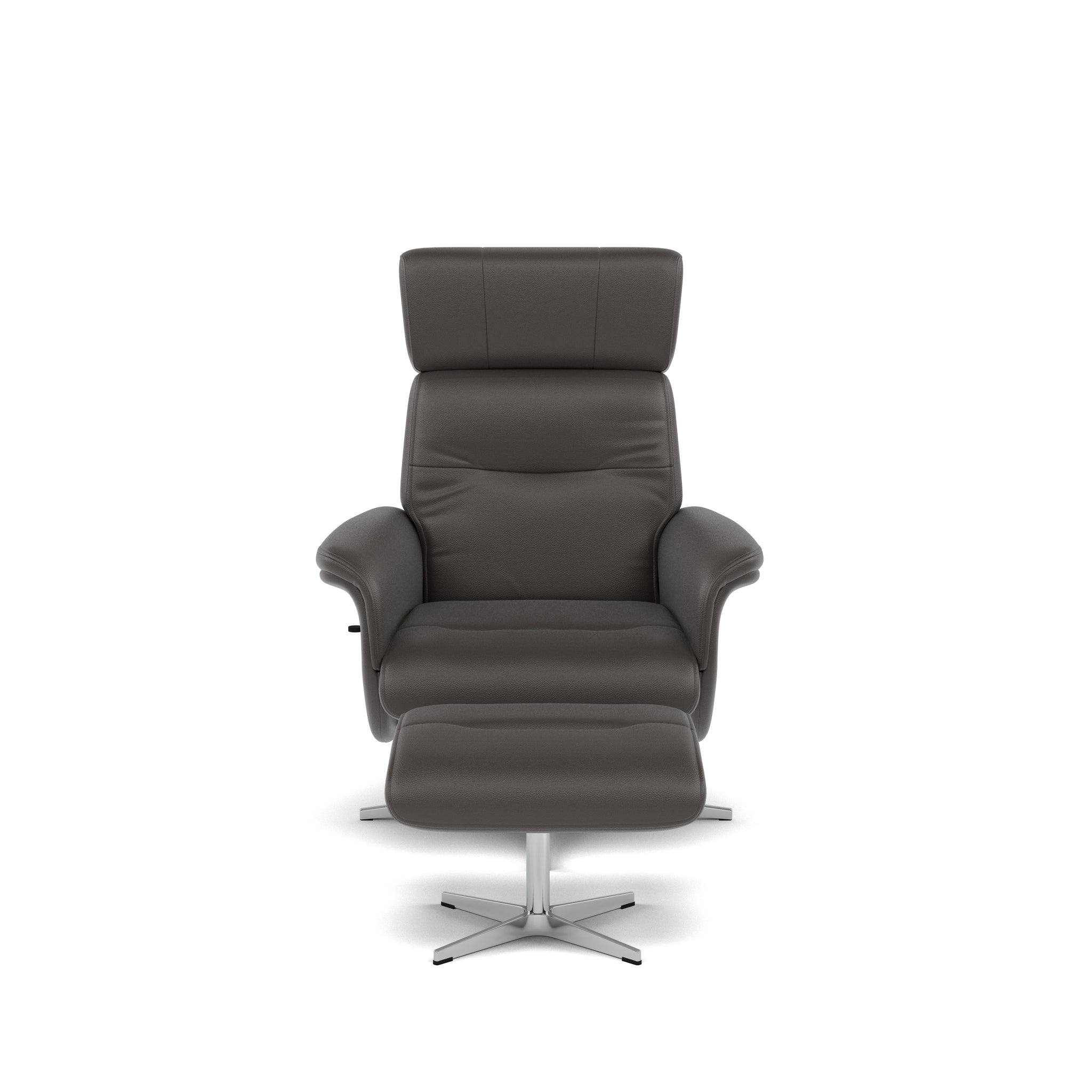 Nicoletti Love Recliner Armchair & Footstool - Manual Chair & Stool CB Armchairs Sterling Home 4 Macao Grigio Scuro 327