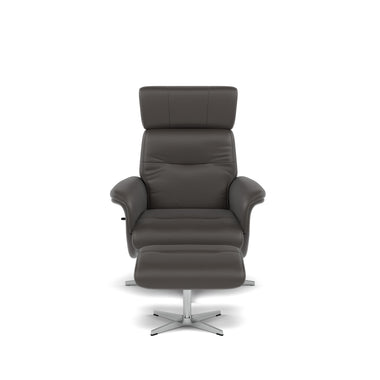 Nicoletti Love Recliner Armchair & Footstool - Manual Chair & Stool CB Armchairs Sterling Home 4 Macao Grigio Scuro 327