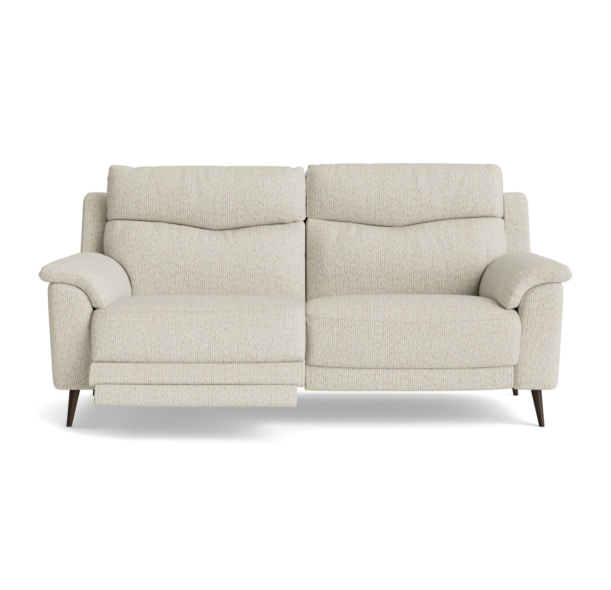 Revel Small 3 Seater Recliner Sofa - 2.5 Seater Sofa with 2 Power Recliners (Compact) Fabric - Power Recliner with USB 3 Seater Sofas Sterling Home 1 FAB-LKV - 02 BEIGE