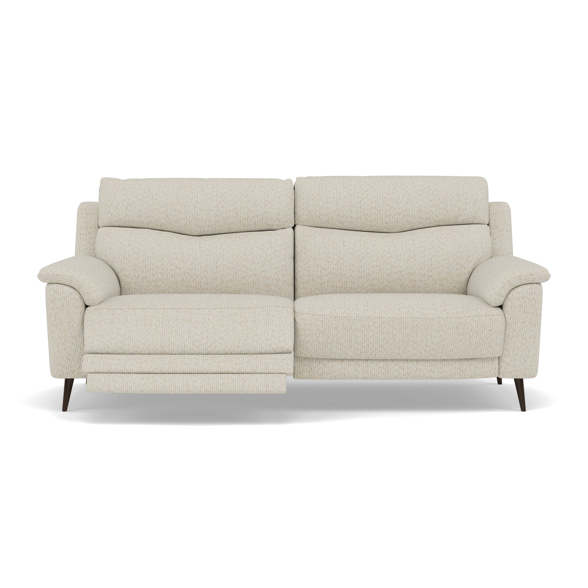 Revel 3 Seater Recliner Sofa - 2.5 Seater Sofa with 2 Power Recliners Fabric - Power Recliner with USB 3 Seater Sofas Sterling Home 1 FAB-LKV - 02 BEIGE