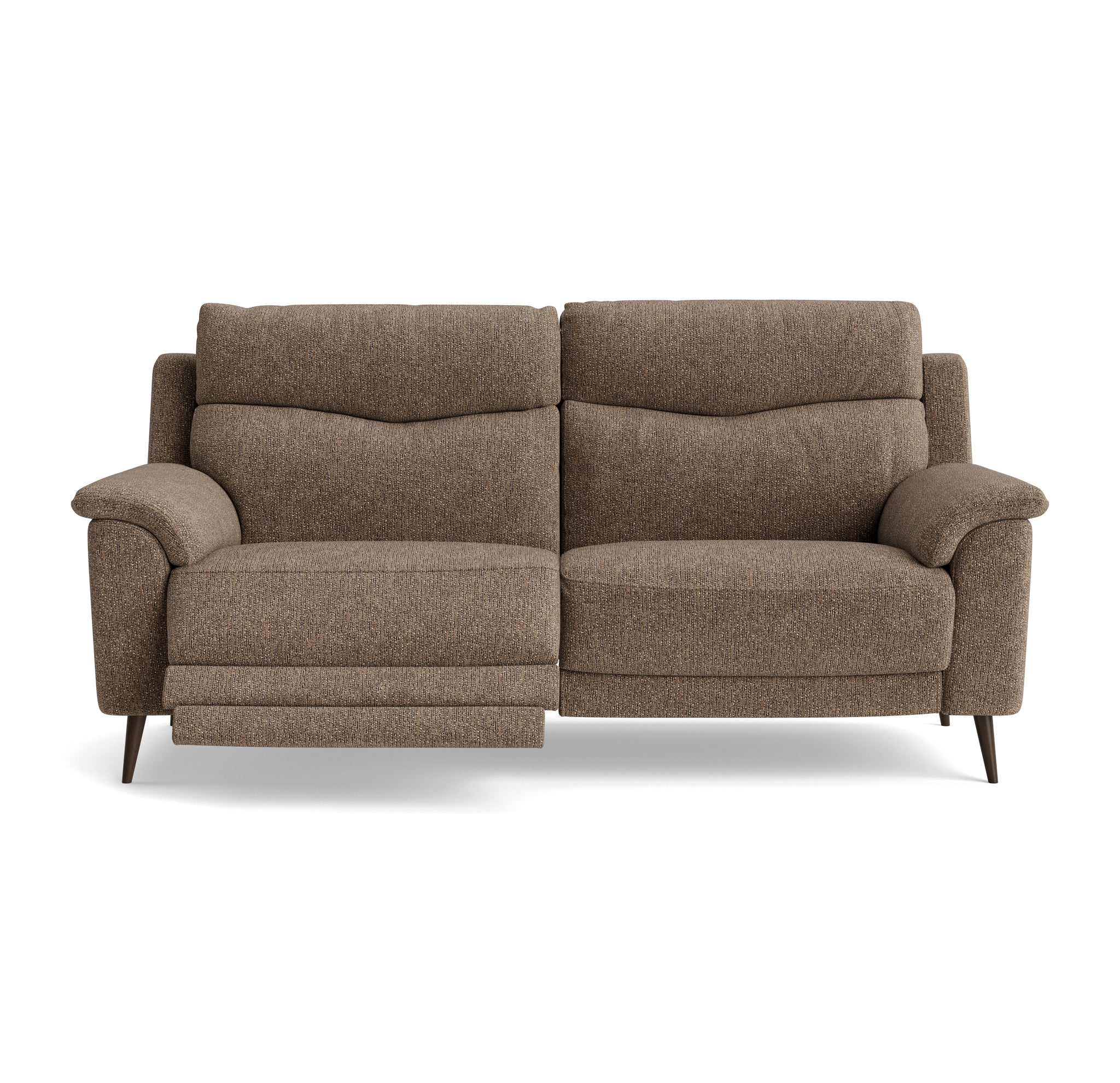 Revel Small 3 Seater Recliner Sofa - 2.5 Seater Sofa with 2 Power Recliners (Compact) Fabric - Power Recliner with USB 3 Seater Sofas Sterling Home 4 FAB-LKV - 12 TAUPE