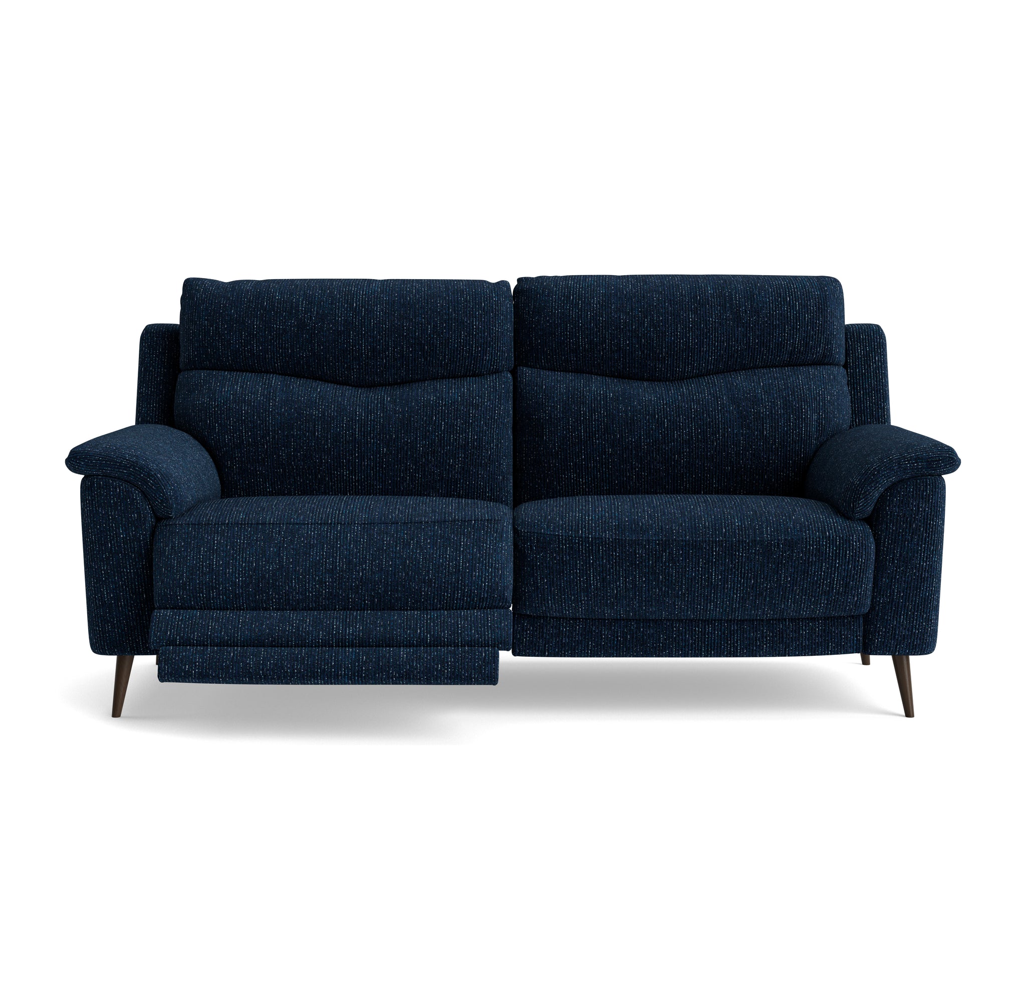 Revel Small 3 Seater Recliner Sofa - 2.5 Seater Sofa with 2 Power Recliners (Compact) Fabric - Power Recliner with USB 3 Seater Sofas Sterling Home 5 FAB-LKV - 13 NAVY