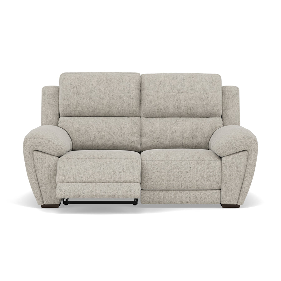 Echo 2 Seater Recliner Sofa - 2 Seater 2 Power Recliners Lumber Support Fabric - Power With Power Headrest Footrest Lumbar & USB 2 Seater Sofas Sterling Home 1 FAB-MIL-104 OYSTER
