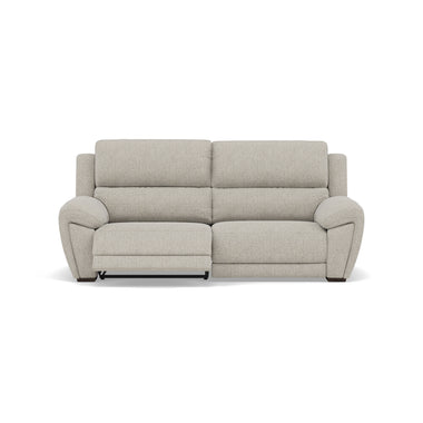 Echo 3 Seater Recliner Sofa - 2.5 Seater Sofa 2 Power Recliners Lumber Support Fabric - Power With Power Headrest Footrest Lumbar & USB 3 Seater Sofas Sterling Home 1 FAB-MIL-104 OYSTER