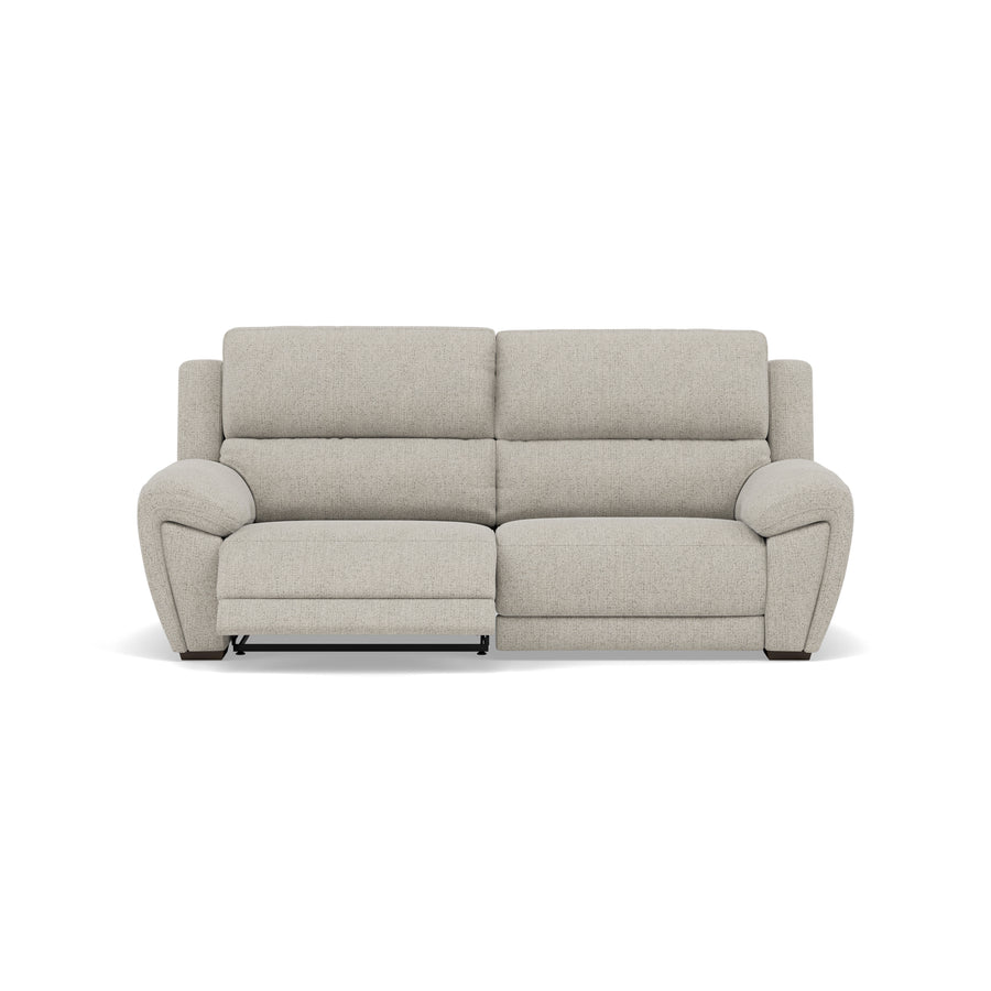 Echo 3 Seater Recliner Sofa - 2.5 Seater Sofa 2 Power Recliners Lumber Support Fabric - Power With Power Headrest Footrest Lumbar & USB 3 Seater Sofas Sterling Home 1 FAB-MIL-104 OYSTER