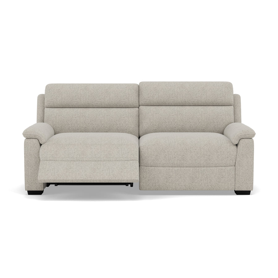 Eldon 3 Seater Power Recliner - 2.5 Seater Sofa 2 Power Recliners Fabric - Power Recliner Power Footrest Headrest & USB 3 Seater Sofas Sterling Home 1 FAB-MIL-104 OYSTER