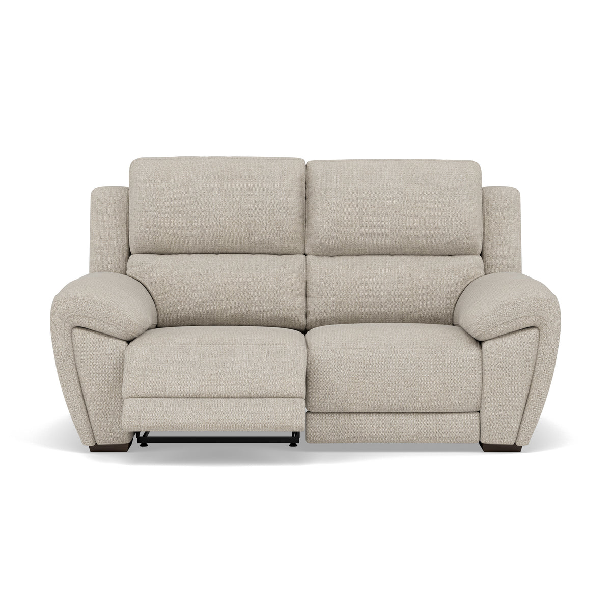 Echo 2 Seater Recliner Sofa - 2 Seater 2 Power Recliners Lumber Support Fabric - Power With Power Headrest Footrest Lumbar & USB 2 Seater Sofas Sterling Home 4 FAB-MIL-110 SAND