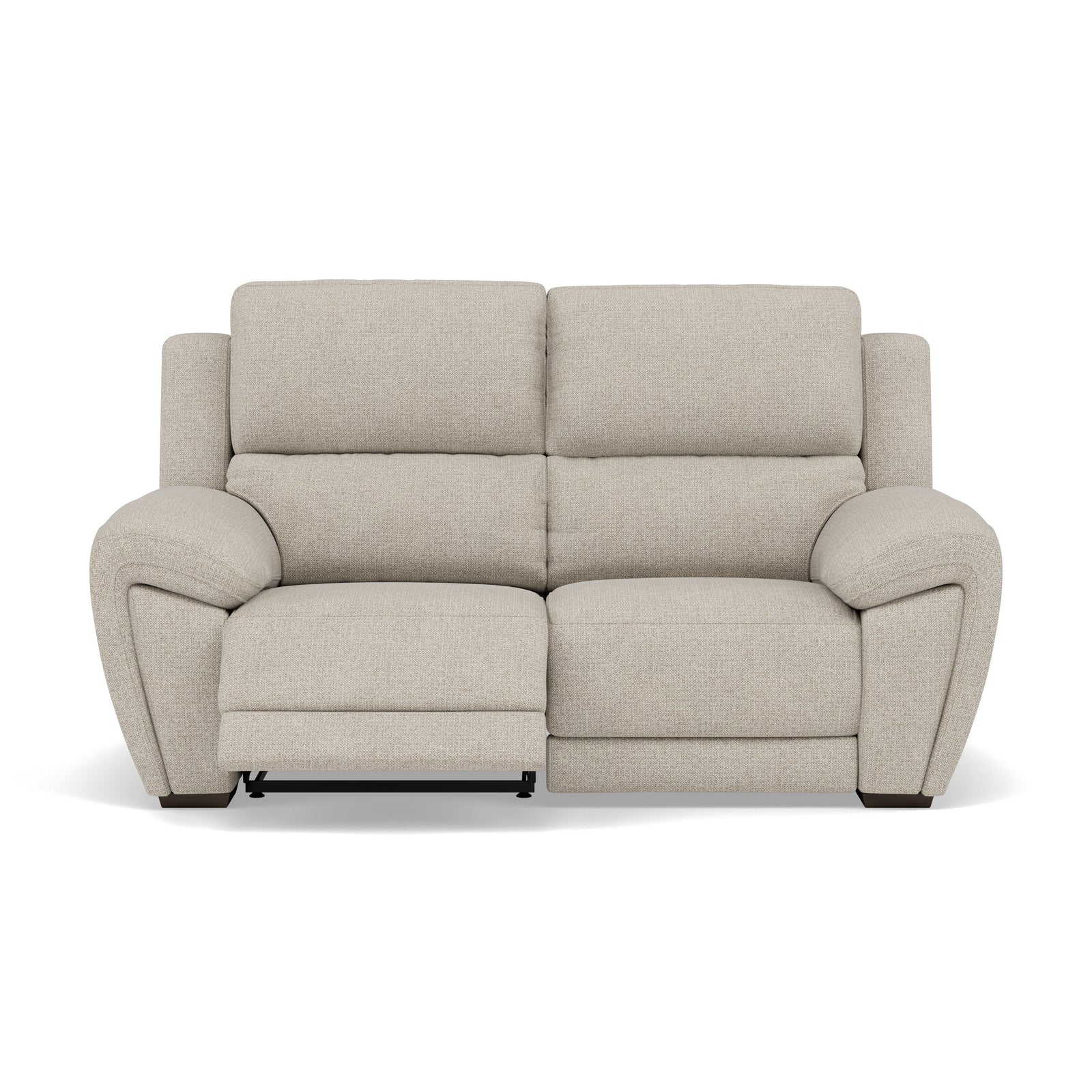 Echo 2 Seater Recliner Sofa - 2 Seater 2 Power Recliners Lumber Support Fabric - Power With Power Headrest Footrest Lumbar & USB 2 Seater Sofas Sterling Home 4 FAB-MIL-110 SAND