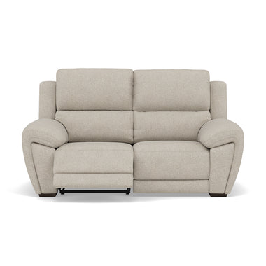 Echo 2 Seater Recliner Sofa - 2 Seater 2 Power Recliners Lumber Support Fabric - Power With Power Headrest Footrest Lumbar & USB 2 Seater Sofas Sterling Home 4 FAB-MIL-110 SAND