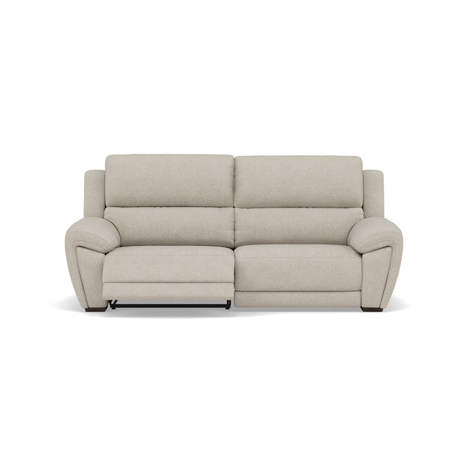 Echo 3 Seater Recliner Sofa - 2.5 Seater Sofa 2 Power Recliners Lumber Support Fabric - Power With Power Headrest Footrest Lumbar & USB 3 Seater Sofas Sterling Home 4 FAB-MIL-110 SAND