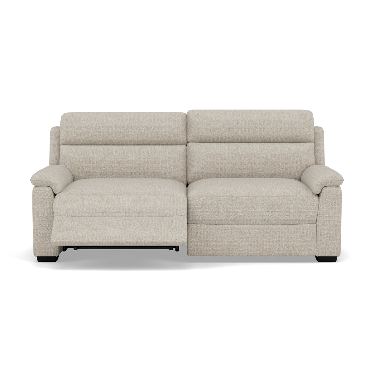 Eldon 3 Seater Power Recliner - 2.5 Seater Sofa 2 Power Recliners Fabric - Power Recliner Power Footrest Headrest & USB 3 Seater Sofas Sterling Home 4 FAB-MIL-110 SAND