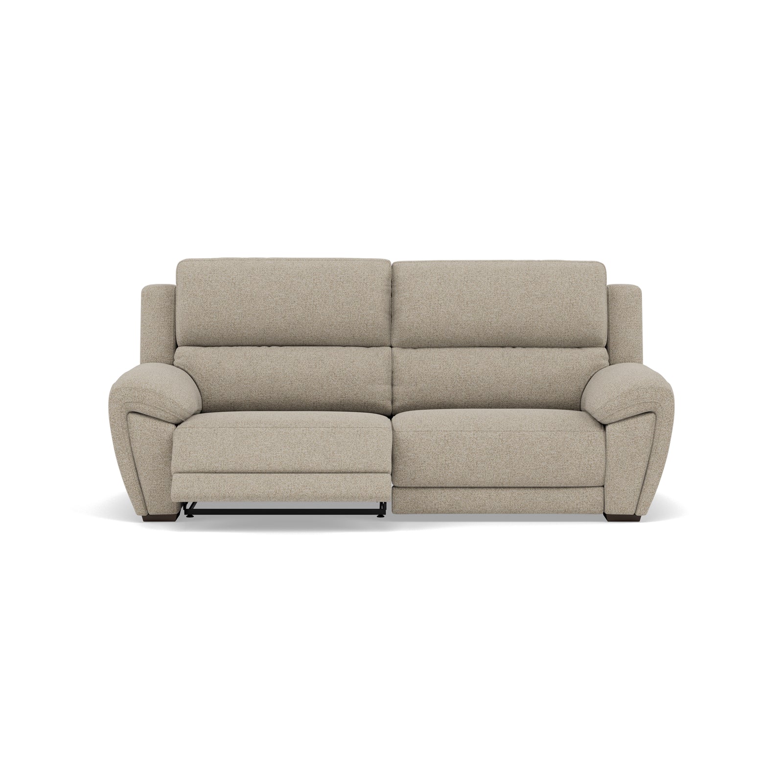 Echo 3 Seater Recliner Sofa - 2.5 Seater Sofa 2 Power Recliners Lumber Support Fabric - Power With Power Headrest Footrest Lumbar & USB 3 Seater Sofas Sterling Home 6 FAB-MIL-120 MINK