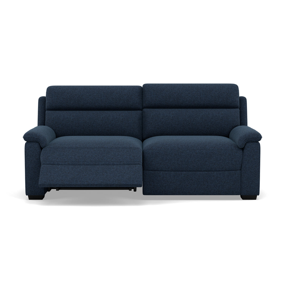 Eldon 3 Seater Power Recliner - 2.5 Seater Sofa 2 Power Recliners Fabric - Power Recliner Power Footrest Headrest & USB 3 Seater Sofas Sterling Home 7 FAB-MIL-303 NAVY