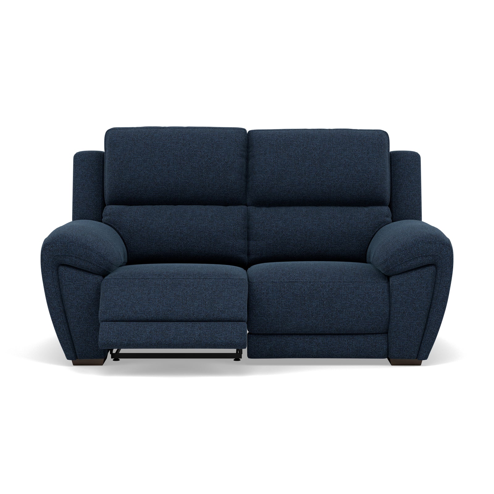 Echo 2 Seater Recliner Sofa - 2 Seater 2 Power Recliners Lumber Support Fabric - Power With Power Headrest Footrest Lumbar & USB 2 Seater Sofas Sterling Home 7 FAB-MIL-303 NAVY