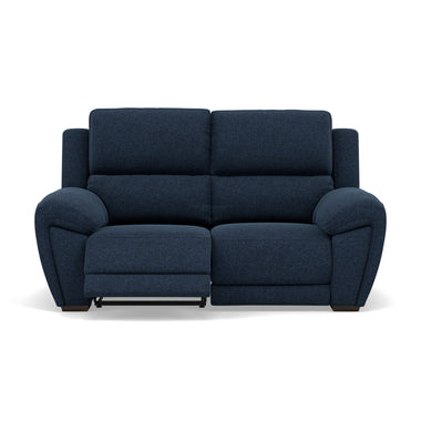 Echo 2 Seater Recliner Sofa - 2 Seater 2 Power Recliners Lumber Support Fabric - Power With Power Headrest Footrest Lumbar & USB 2 Seater Sofas Sterling Home 7 FAB-MIL-303 NAVY