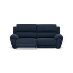 Echo 3 Seater Recliner Sofa - 2.5 Seater Sofa 2 Power Recliners Lumber Support Fabric - Power With Power Headrest Footrest Lumbar & USB 3 Seater Sofas Sterling Home 7 FAB-MIL-303 NAVY