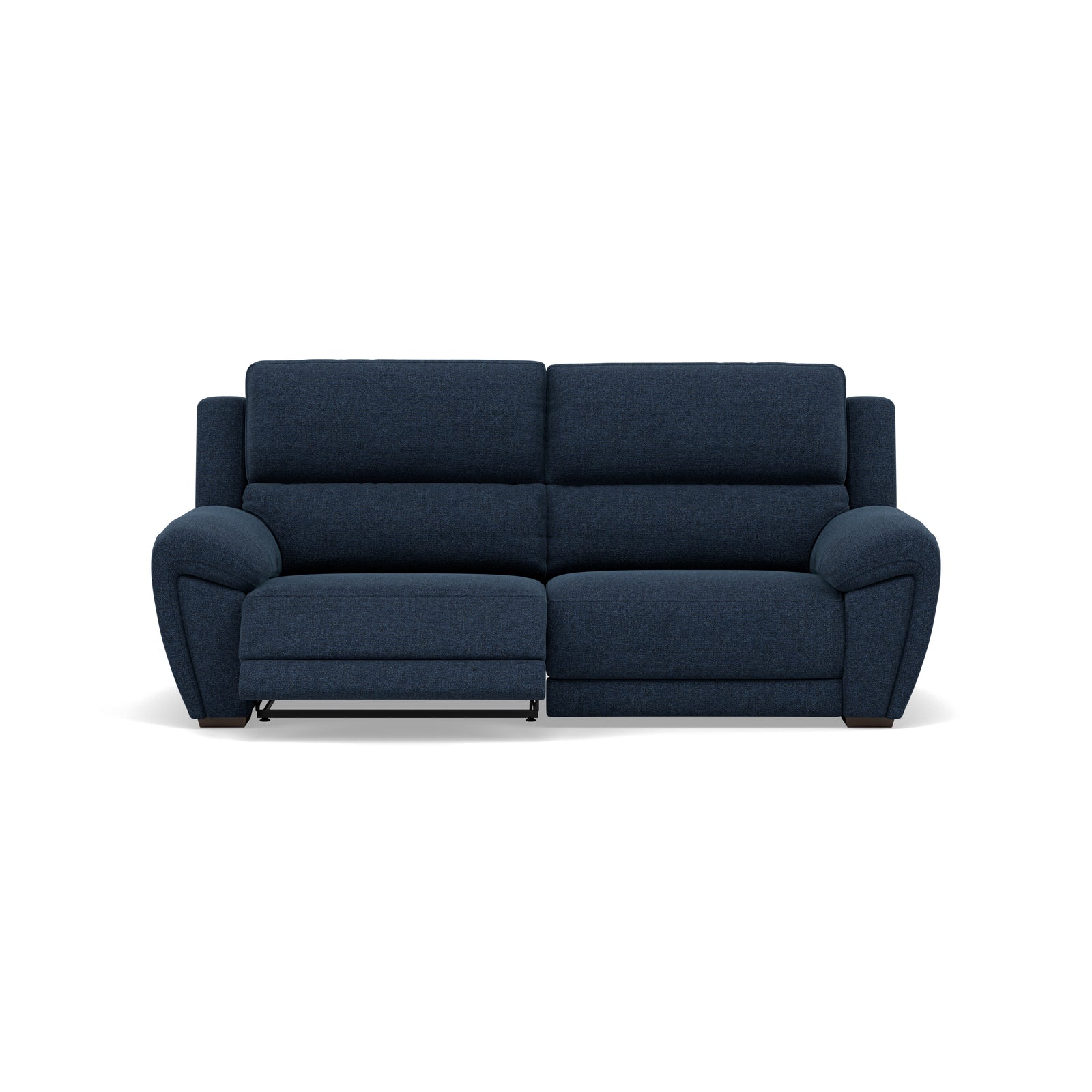 Echo 3 Seater Recliner Sofa - 2.5 Seater Sofa 2 Power Recliners Lumber Support Fabric - Power With Power Headrest Footrest Lumbar & USB 3 Seater Sofas Sterling Home 7 FAB-MIL-303 NAVY