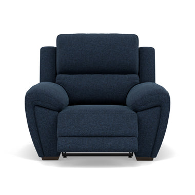 Echo Recliner Armchair - Power Recliner Chair Lumber Support Fabric - Power With Power Headrest Footrest Lumbar & USB Sterling Home 7 FAB-MIL-303 NAVY