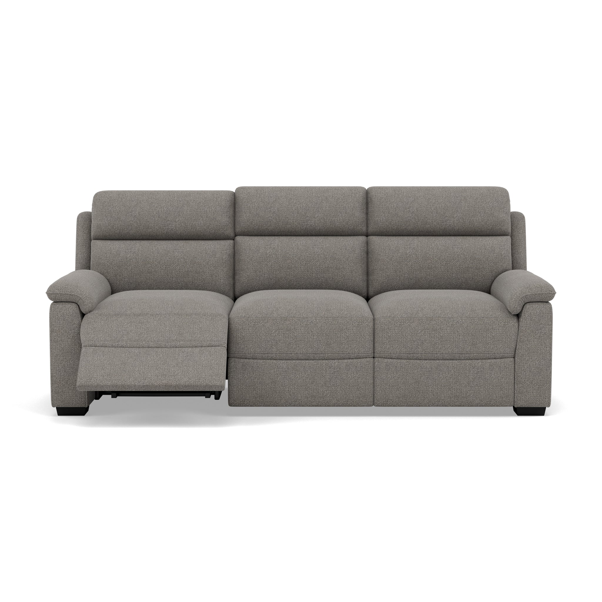 Eldon 3 Seater Power Recliner - 2.5 Seater Sofa 2 Power Recliners Fabric - Power Recliner Power Footrest Headrest & USB 3 Seater Sofas Sterling Home 5 FAB-MIL-451 PEWTER
