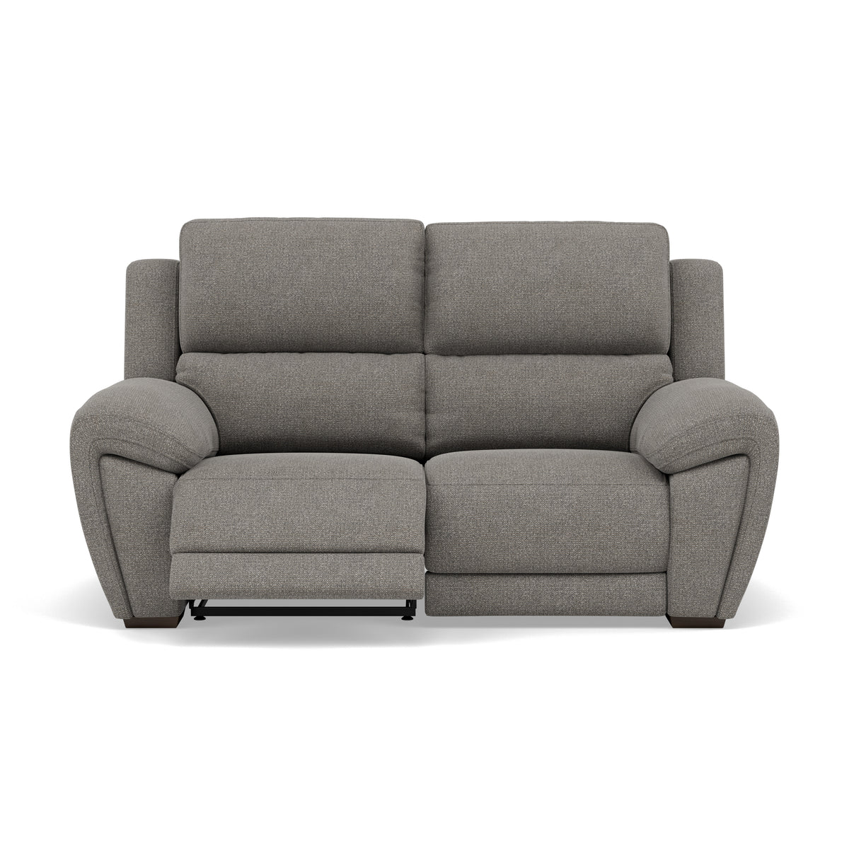 Echo 2 Seater Recliner Sofa - 2 Seater 2 Power Recliners Lumber Support Fabric - Power With Power Headrest Footrest Lumbar & USB 2 Seater Sofas Sterling Home 5 FAB-MIL-451 PEWTER