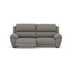 Echo 3 Seater Recliner Sofa - 2.5 Seater Sofa 2 Power Recliners Lumber Support Fabric - Power With Power Headrest Footrest Lumbar & USB 3 Seater Sofas Sterling Home 5 FAB-MIL-451 PEWTER