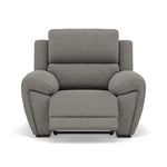 Echo Recliner Armchair - Power Recliner Chair Lumber Support Fabric - Power With Power Headrest Footrest Lumbar & USB Sterling Home 6 FAB-MIL-451 PEWTER
