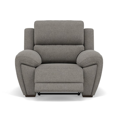 Echo Recliner Armchair - Power Recliner Chair Lumber Support Fabric - Power With Power Headrest Footrest Lumbar & USB Sterling Home 6 FAB-MIL-451 PEWTER