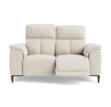 Loma 2 Seater Recliner Sofa - 2 Seater Sofa with 2 Power Recliners USB Fabric - Power Recliner with USB Sterling Home 3 FAB-NTS - 01 CREAM