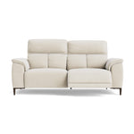 Loma 3 Seater Recliner Sofa - 2.5 Seater Sofa with 2 Power Recliners USB Fabric - Power Recliner with USB 3 Seater Sofas Sterling Home 3 FAB-NTS - 01 CREAM
