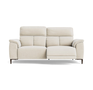Loma 3 Seater Recliner Sofa - 2.5 Seater Sofa with 2 Power Recliners USB Fabric - Power Recliner with USB 3 Seater Sofas Sterling Home 3 FAB-NTS - 01 CREAM
