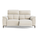 Loma Small 3 Seater Recliner Sofa - 2.5 Seater Sofa with 2 Power Recliners (Compact) USB Fabric - Power Recliner with USB Sterling Home 3 FAB-NTS - 01 CREAM