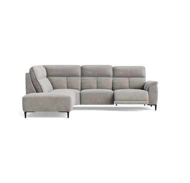 Loma Large Corner Sofa - Combination 1 Left Terminal with 2.5 Right Power 2 Pieces Fabric - Left Hand Facing - Power Recliner with USB Corner Sofas Sterling Home 1 FAB-NTS - 11 DOVE