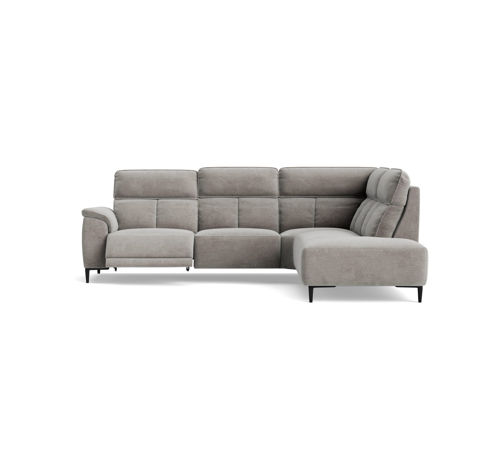 Loma Large Corner Sofa - Combination 2 Right Terminal with 2.5 Left Power 2 Pieces Fabric - Right Hand Facing - Power Recliner with USB Corner Sofas Sterling Home 1 FAB-NTS - 11 DOVE