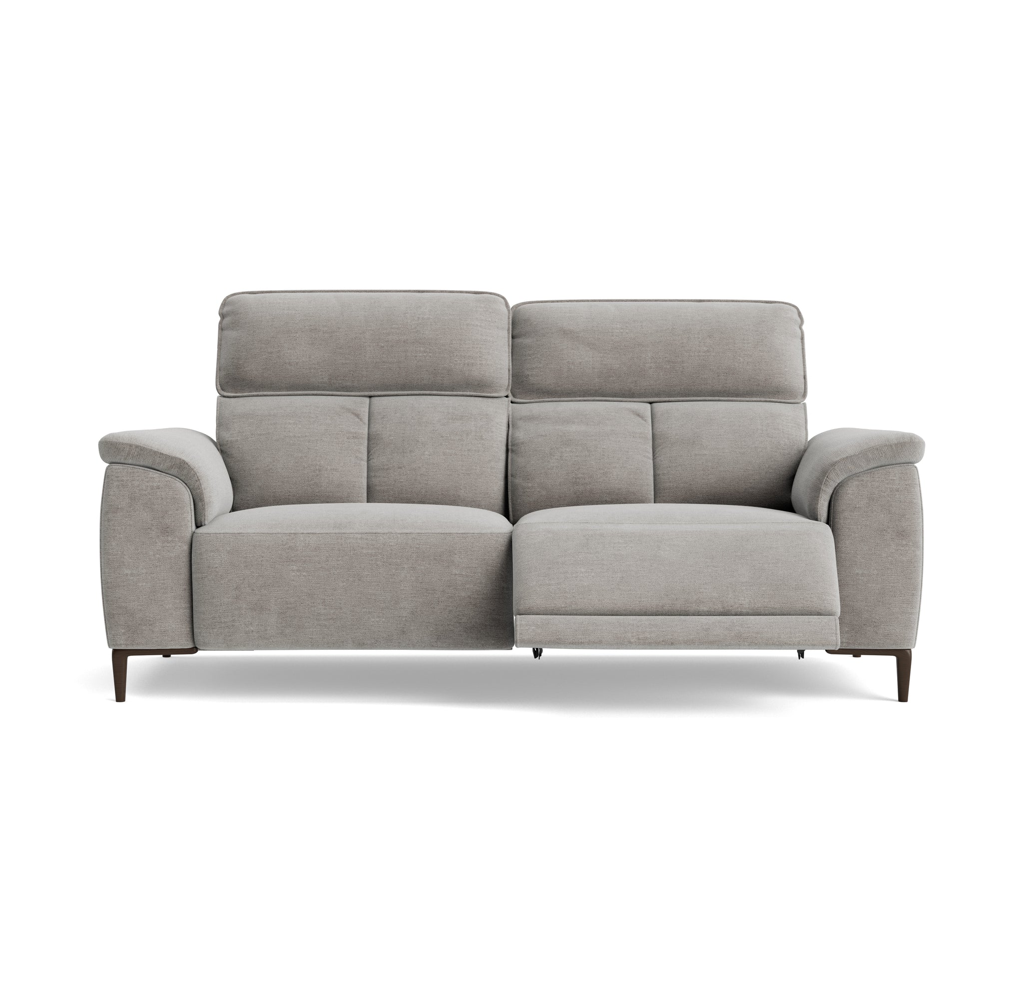 Loma 3 Seater Recliner Sofa - 2.5 Seater Sofa with 2 Power Recliners USB Fabric - Power Recliner with USB 3 Seater Sofas Sterling Home 1 FAB-NTS - 11 DOVE
