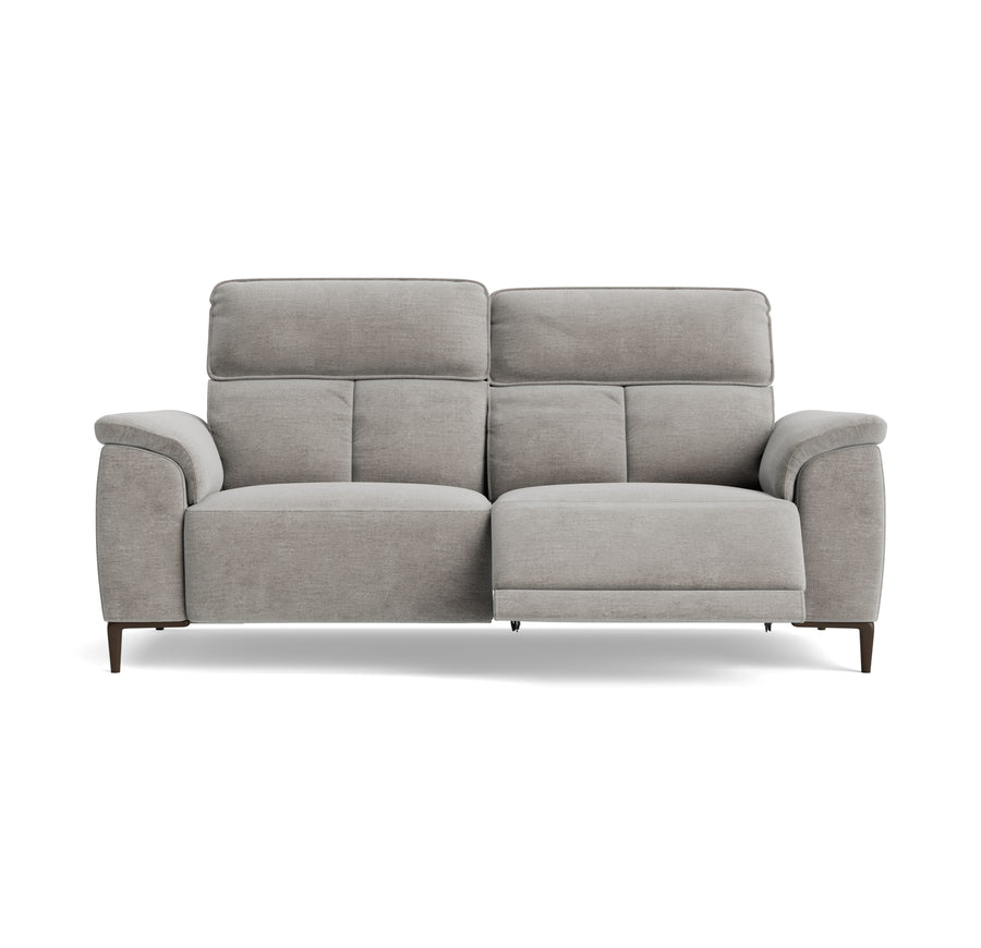 Loma 3 Seater Recliner Sofa - 2.5 Seater Sofa with 2 Power Recliners USB Fabric - Power Recliner with USB 3 Seater Sofas Sterling Home 1 FAB-NTS - 11 DOVE