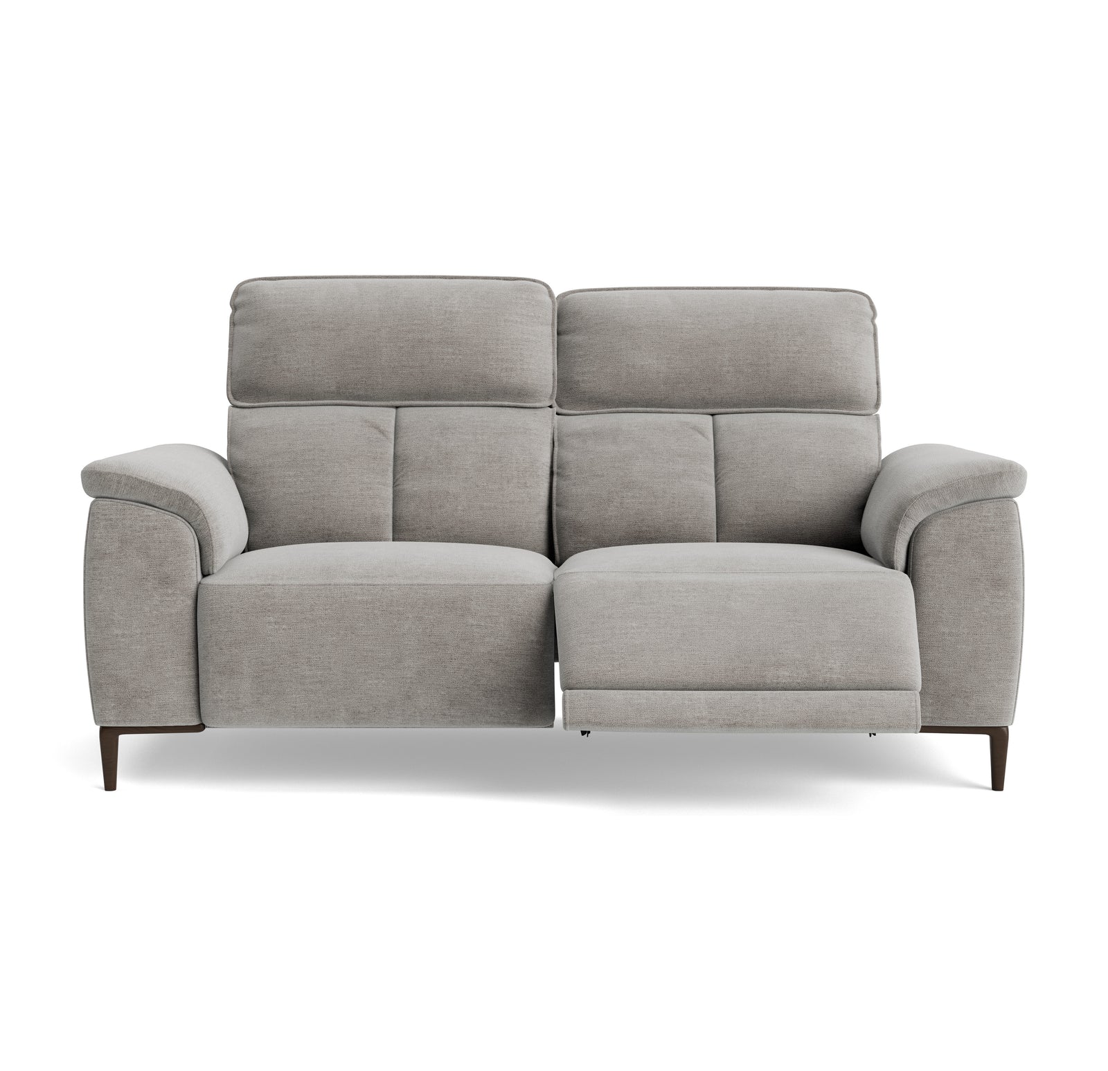Loma Small 3 Seater Recliner Sofa - 2.5 Seater Sofa with 2 Power Recliners (Compact) USB Fabric - Power Recliner with USB Sterling Home 1 FAB-NTS - 11 DOVE