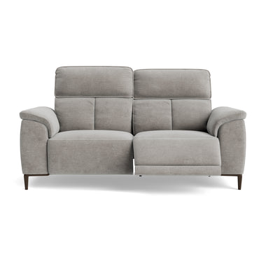 Loma Small 3 Seater Recliner Sofa - 2.5 Seater Sofa with 2 Power Recliners (Compact) USB Fabric - Power Recliner with USB Sterling Home 1 FAB-NTS - 11 DOVE