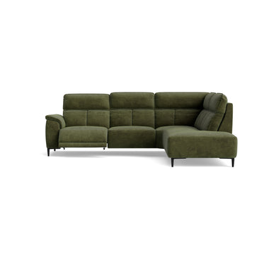 Loma Large Corner Sofa - Combination 2 Right Terminal with 2.5 Left Power 2 Pieces Fabric - Right Hand Facing - Power Recliner with USB Corner Sofas Sterling Home 5 FAB-NTS - 16 OLIVE GREEN