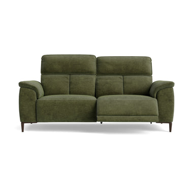 Loma 3 Seater Recliner Sofa - 2.5 Seater Sofa with 2 Power Recliners USB Fabric - Power Recliner with USB 3 Seater Sofas Sterling Home 5 FAB-NTS - 16 OLIVE GREEN